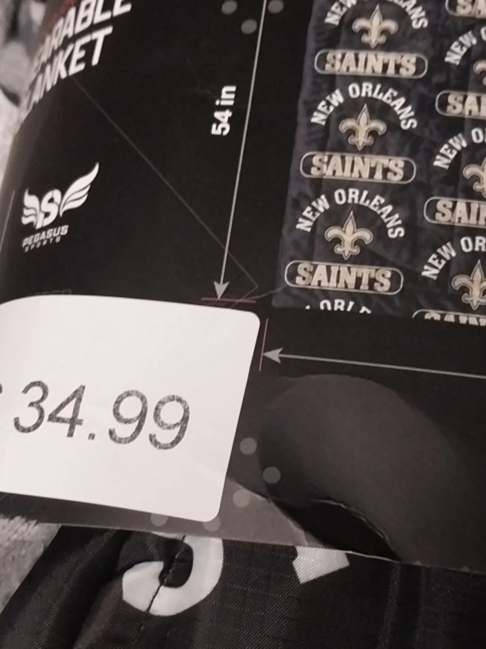 New Orleans Saints Black Wearable /Blanket